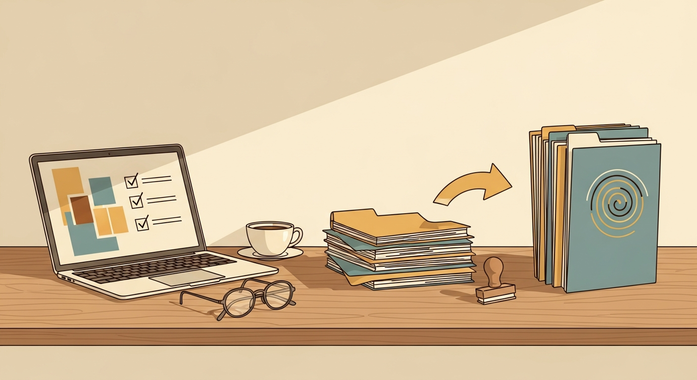 Illustration du transfert de dossier comptable entre deux cabinets d'expertise comptable