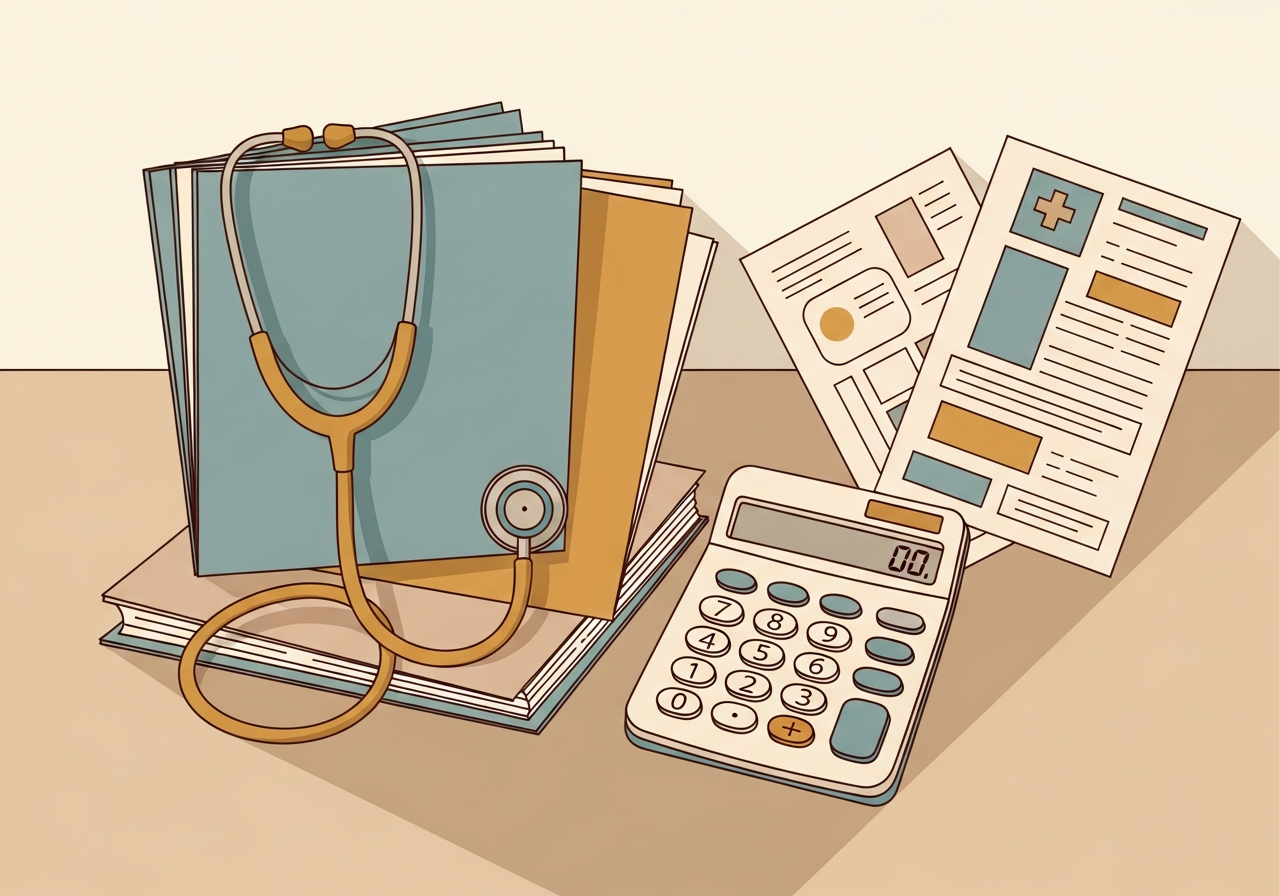 Illustration cout expert comptable professionnel sante