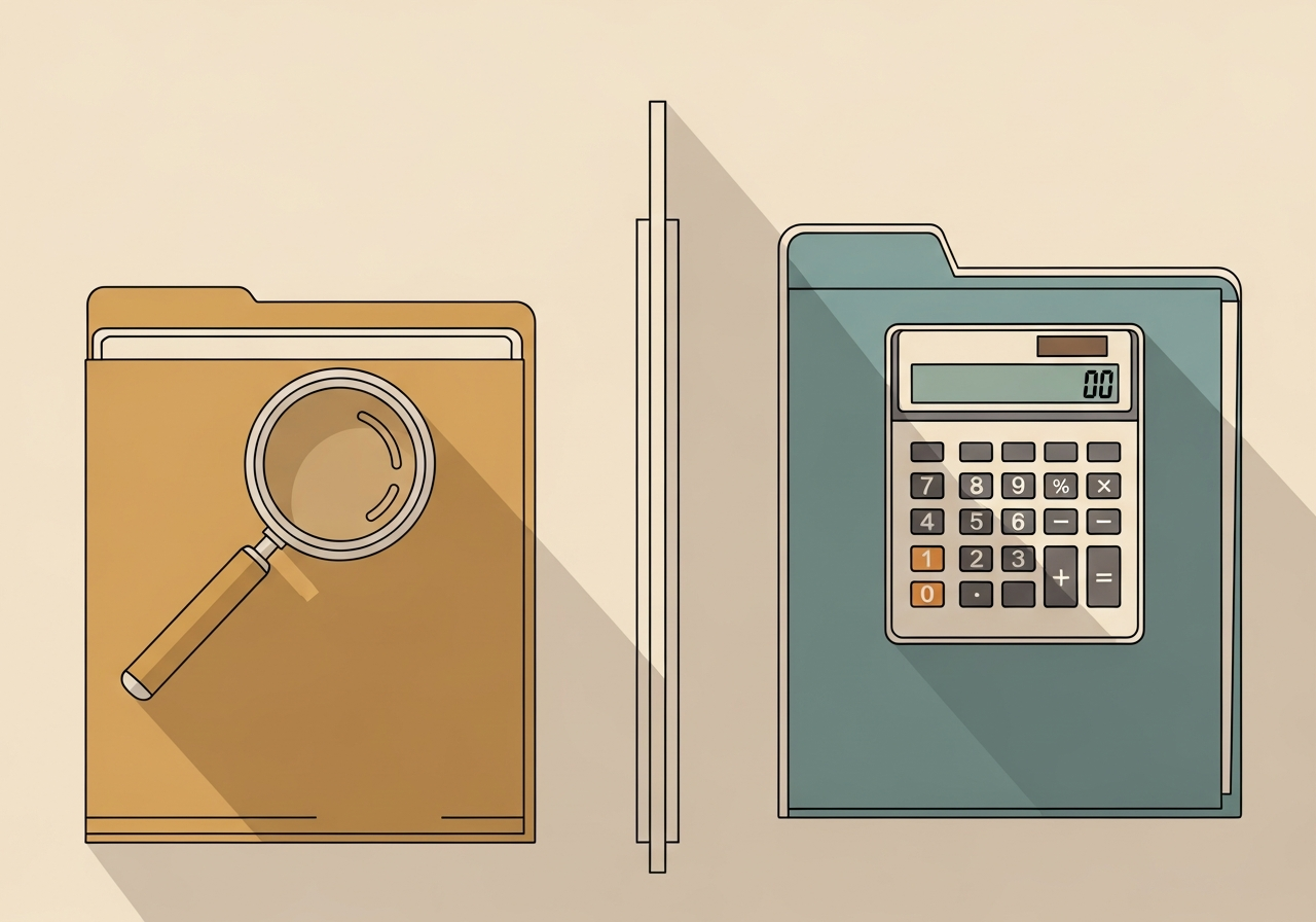 Illustration difference expert comptable commissaire aux comptes