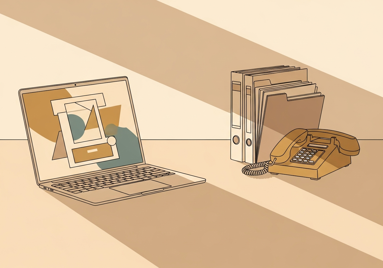 Illustration expert comptable en ligne vs cabinet