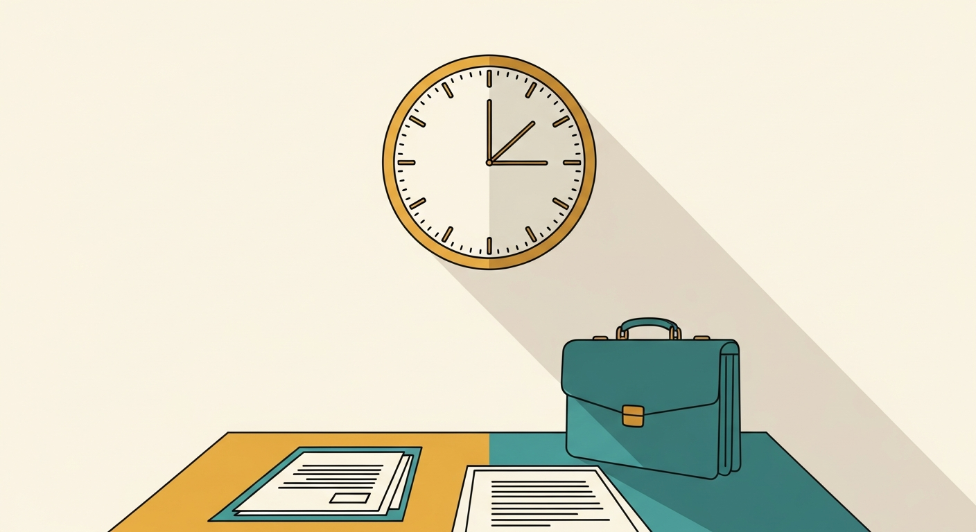 Quand prendre un expert-comptable : horloge et documents sur un bureau