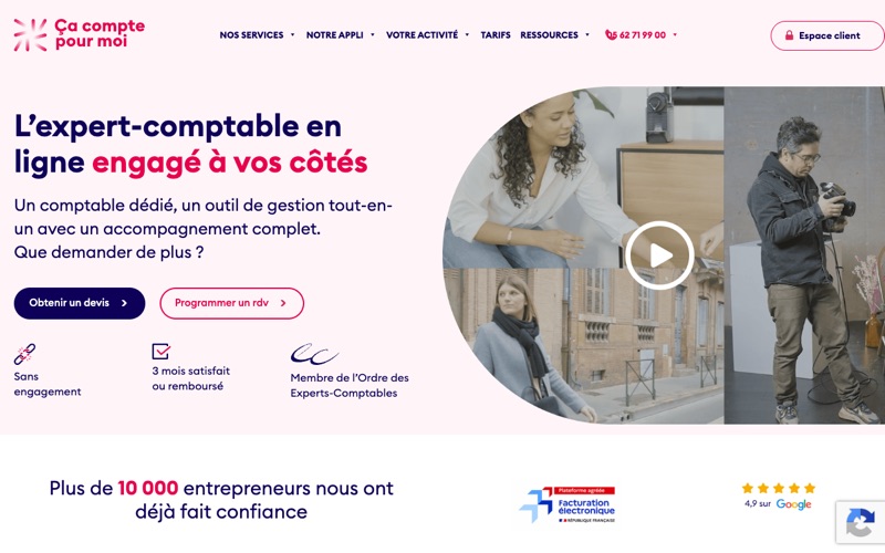 Capture d'écran du site Ça Compte Pour Moi