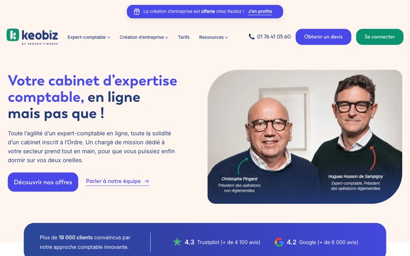 Keobiz — avis et aperçu du site expert-comptable en ligne