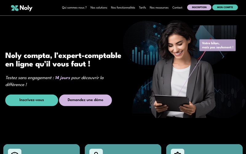 Capture d'écran du site Noly Compta