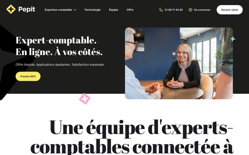 Capture d'écran du site Pepit