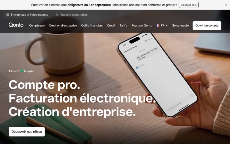 Qonto — avis et aperçu du site expert-comptable en ligne