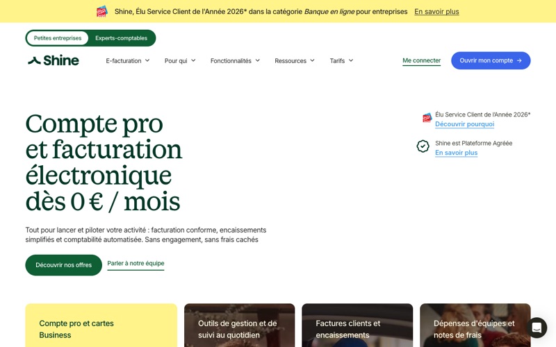 Shine Compta — avis et aperçu du site expert-comptable en ligne