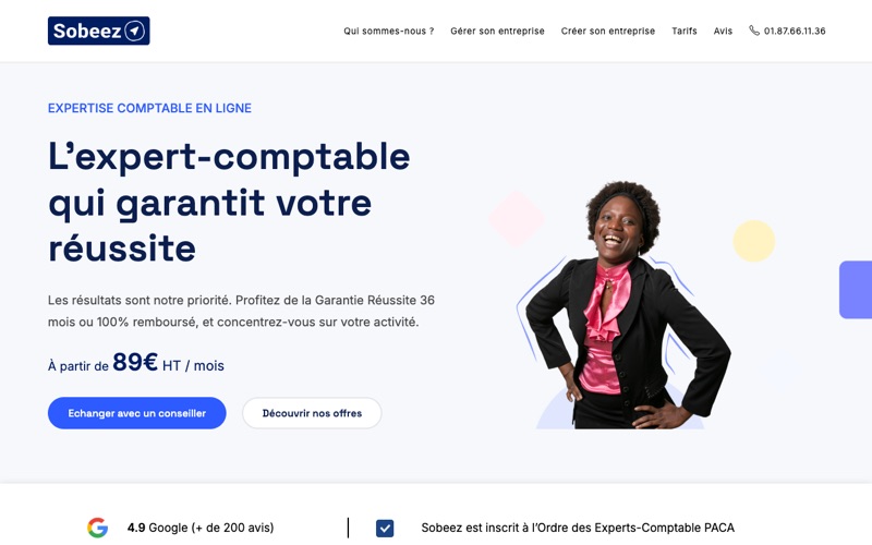 Capture d'écran du site Sobeez